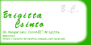 brigitta csinto business card